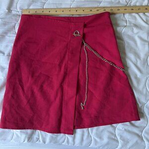 Urban Revivo Woman Mini A-Line Skirt, Hot Pink, Size S